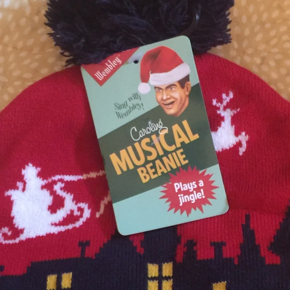 💘Wembley “Sleighed it” Musical Beanie🦌🎅🌃🕯🎶🔔